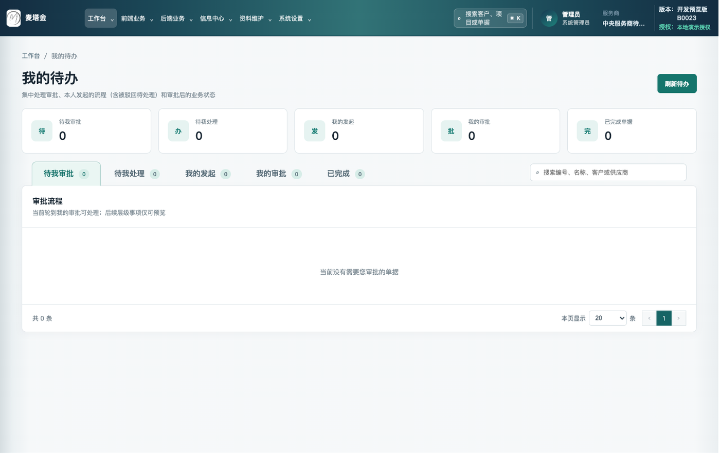 我的待办界面截图